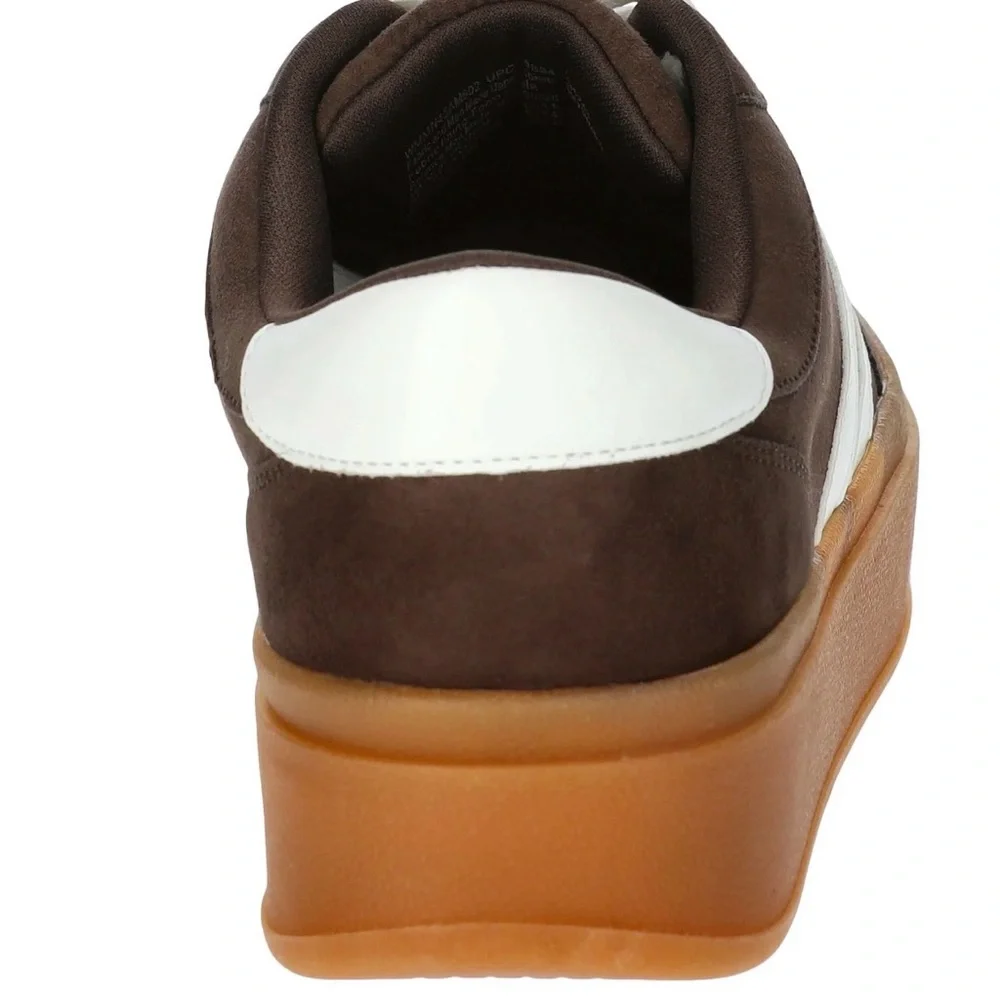 Women Size 11 Madden NYC Brown Low Top Platform Shoes Sneakers Suede Skater NEW! - Picture 3 of 5